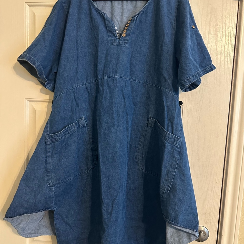 Blue Denim Tunic Dress
